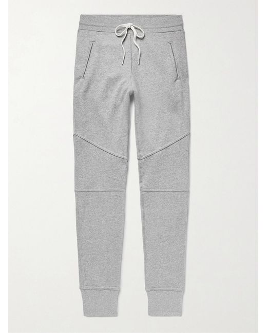 John Elliott Gray Escobar Slim-Fit Tapered Loopback Cotton-Blend Jersey Sweatpants for men