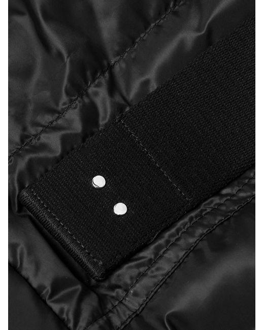 Rick Owens Black Moncler Logo-Appliquéd Quilted Shell Down Jacket for men