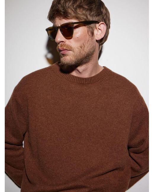Garrett Leight Brown Brooks X D-Frame Acetate Sunglasses for men