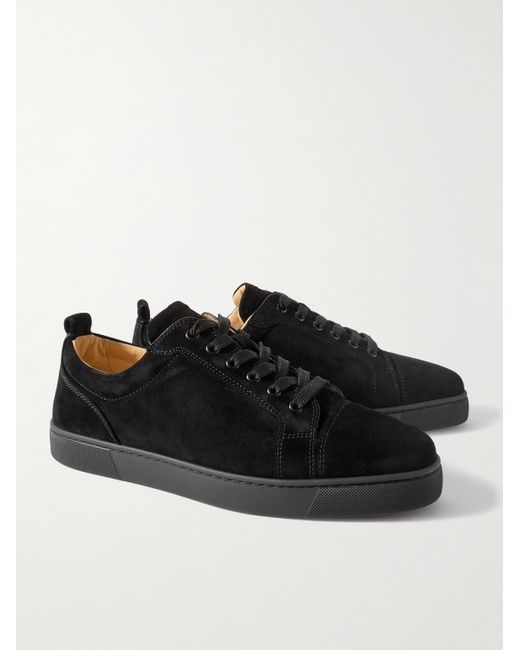 Christian Louboutin Black Louis Junior Suede Sneakers for men