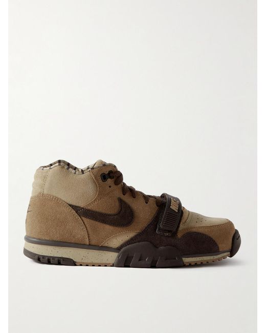 Nike Air Trainer 1 Leather-trimmed Suede Sneakers in Brown for Men | Lyst  Australia