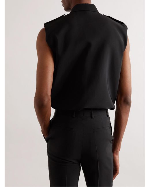 Saint Laurent Black Faille Shirt for men