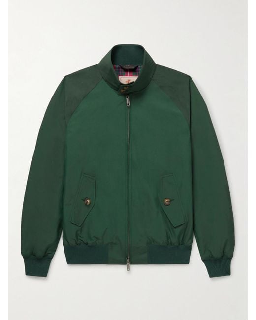 Baracuta Green G9 Cotton-Blend Harrington Jacket for men