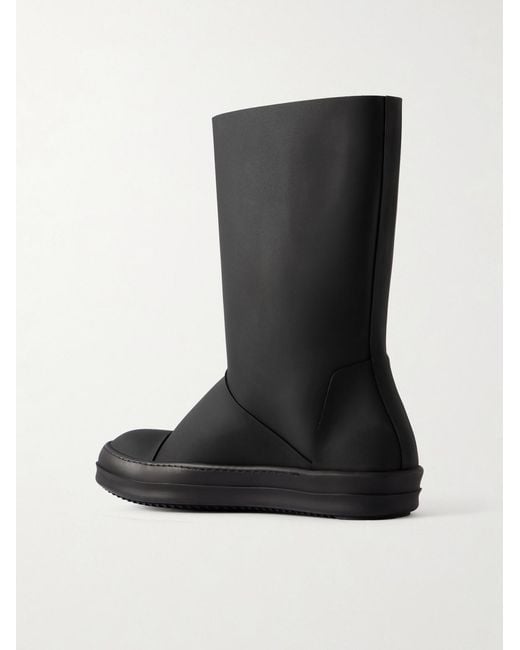 Rick Owens Black Sneakwaders Rubber Boots for men