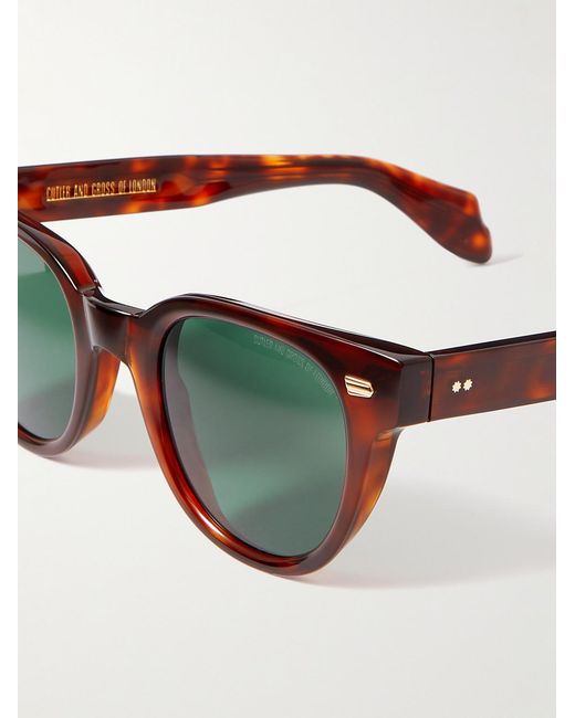 Cutler & Gross Green 1392 Round-Frame Acetate Sunglasses for men