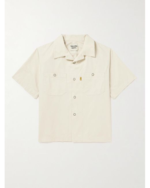 GALLERY DEPT. Natural Mechanic Camp-collar Cotton-twill Shirt for men