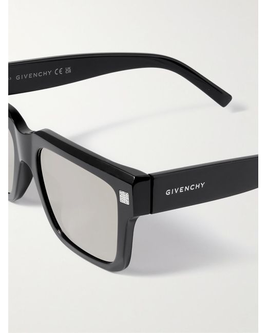 Givenchy GV Day Sonnenbrille mit eckigem Rahmen aus Azetat und verspiegelten Gläsern in Black für Herren