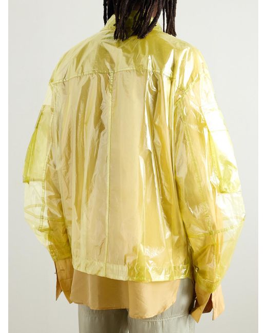 Dries Van Noten Metallic Crinkled-Nylon Field Jacket for men
