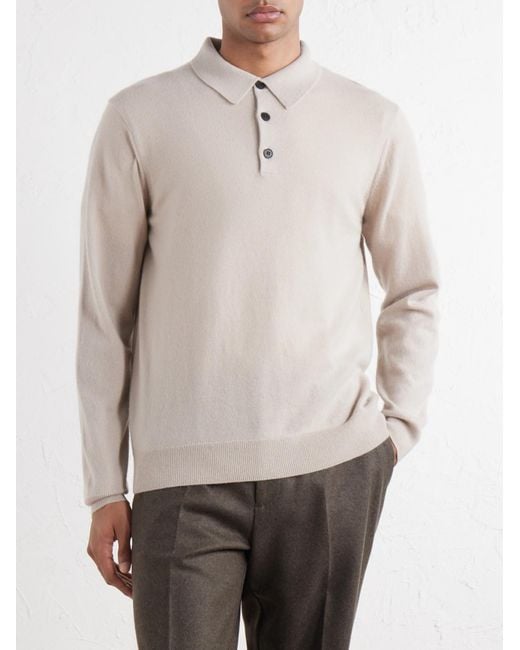 Sunspel Natural Cashmere Polo-Shirt for men