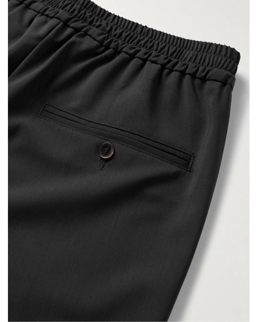 Barena Black Ameo Slim-fit Virgin Wool Trousers for men
