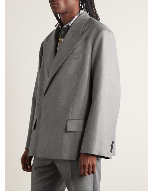 Acne Gray Jarrio Woven Suit Jacket for men