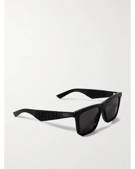 Occhiali da sole in acetato con montatura D-frame e logo Dior B27 S1I di Dior in Black da Uomo