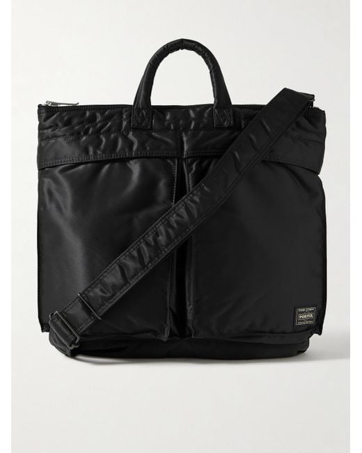 Porter-Yoshida and Co Black Tanker Helmet Nylon-Twill Tote Bag for men