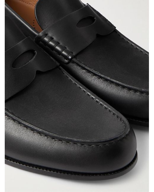 Dunhill Heddon Flex Pennyloafers aus Leder in Black für Herren