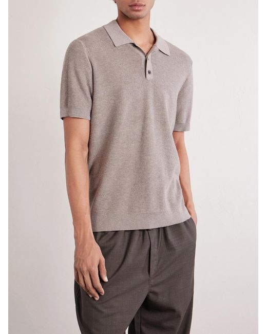 Mr P. Natural Organic Cotton And Cashmere-Blend Polo Shirt for men