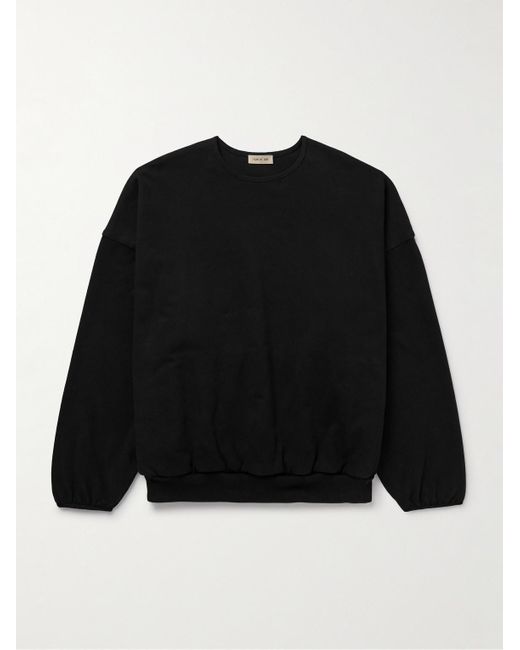Fear Of God Sweatshirt aus Baumwoll-Jersey mit Logoapplikation in Black für Herren