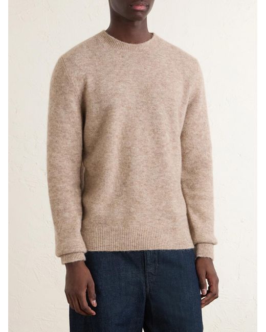 Barena White Alpaca-Blend Sweater for men