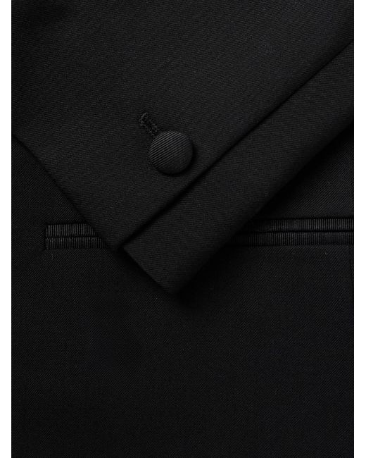 Mr P. Black Wool Tuxedo Jacket for men
