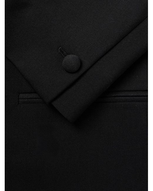 Mr P. Black Wool Tuxedo Jacket for men