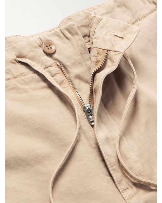 Loro Piana Natural Straight-Leg Cotton-Blend Bermuda Shorts for men