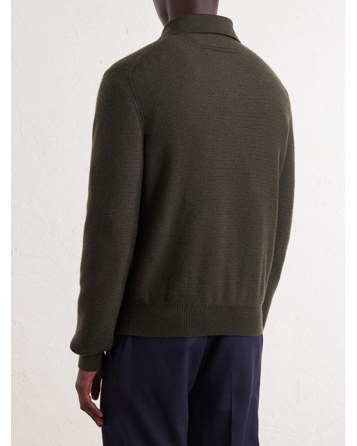 Zegna Green Oasi Cashmere Polo Shirt for men
