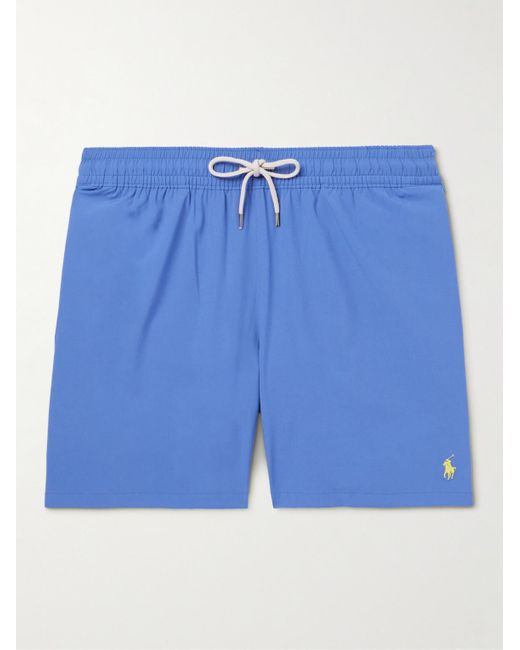 Polo Ralph Lauren Blue Traveler Straight-leg Mid-length Recycled Swim Shorts for men