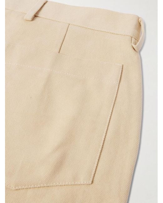 STÒFFA Natural Straight-leg Basketweave Cotton Trousers for men
