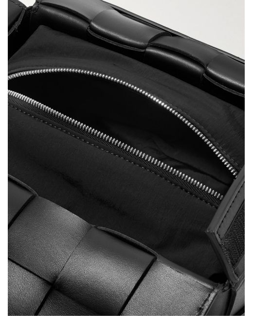 Bottega Veneta Black Intrecciato Leather Wash Bag for men
