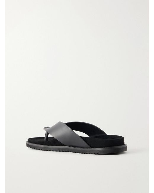 Mr P. White Leather Sandals for men