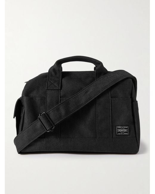 Porter-Yoshida and Co Black Smoky Cordura® Duck Messenger Bag for men