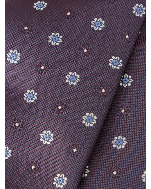 Saint Laurent Purple 7cm Silk-jacquard Tie for men