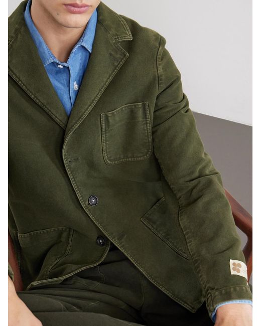 Massimo Alba Green Baglieto Cotton Blazer for men