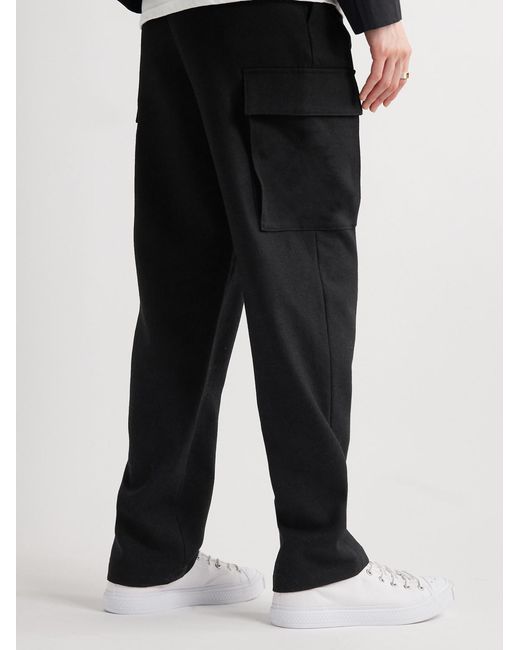 FRAME Black Wide-Leg Virgin Wool Cargo Trousers for men