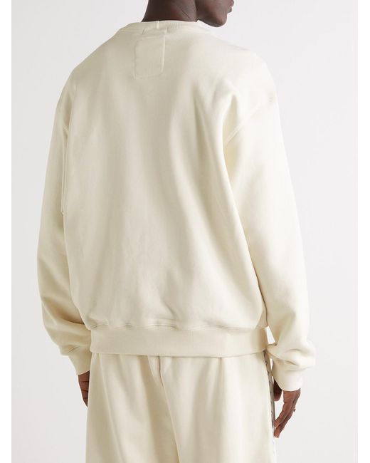 Adish Natural Logo-Embroidered Cotton-Jersey Sweatshirt for men