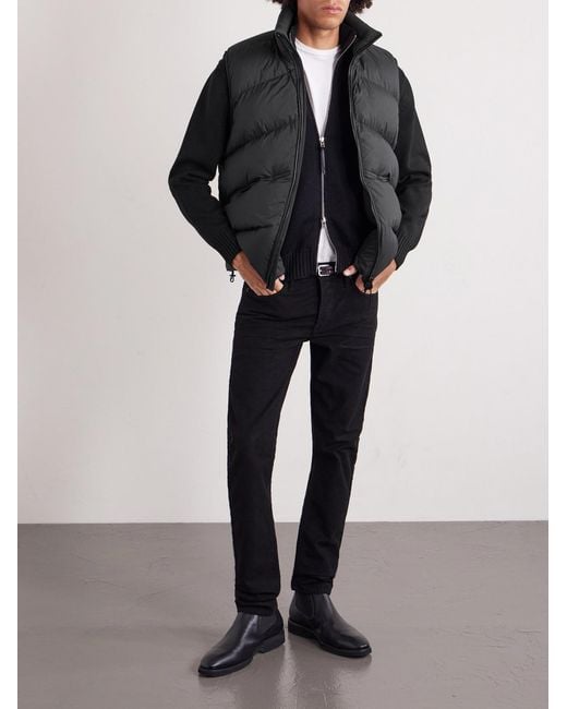 Tom Ford Black Quilted Shell Gilet for men