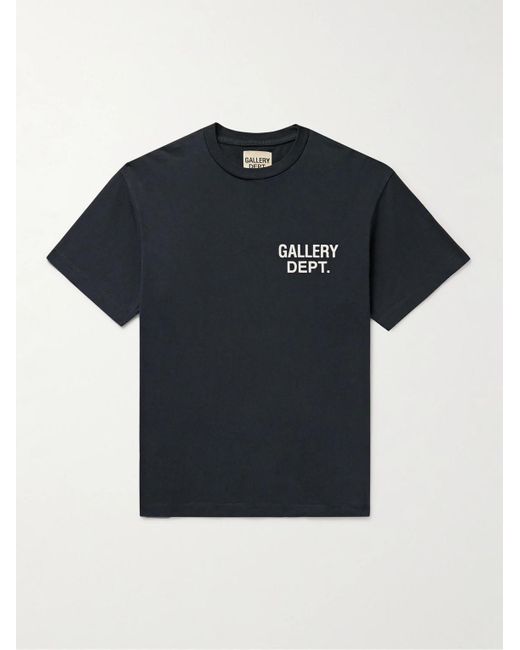 GALLERY DEPT. Black Vintage Souvenir Logo-Print Cotton-Jersey T-Shirt for men