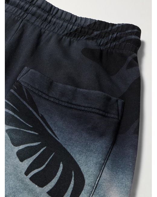 Dries Van Noten Blue Printed Cotton-jersey Sweatpants for men