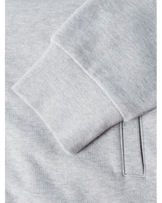 Moncler Gray Logo-appliquéd Cotton-jersey Sweatshirt for men