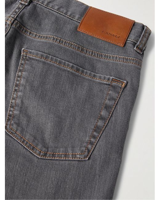Canali Gray Slim-fit Straight-leg Jeans for men