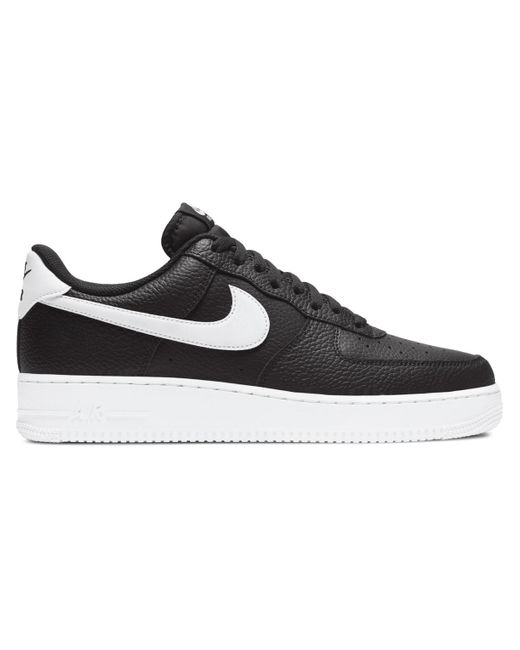 Nike Black Air Force 1 '07 Shoe Leather for men