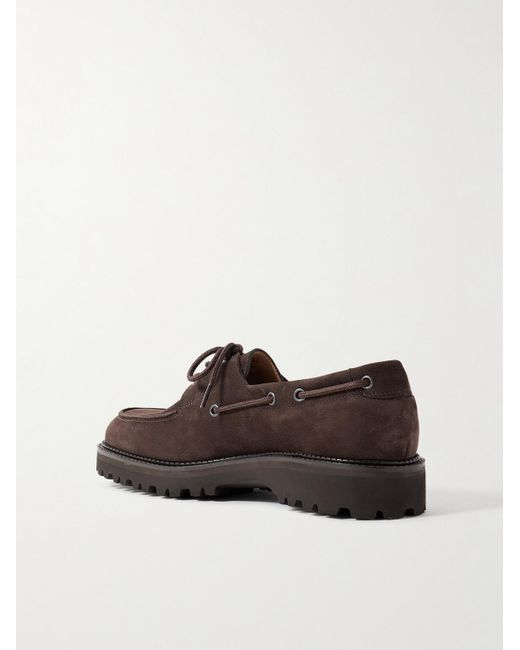 John Lobb Tide Bootsschuhe aus Nubukleder in Brown für Herren