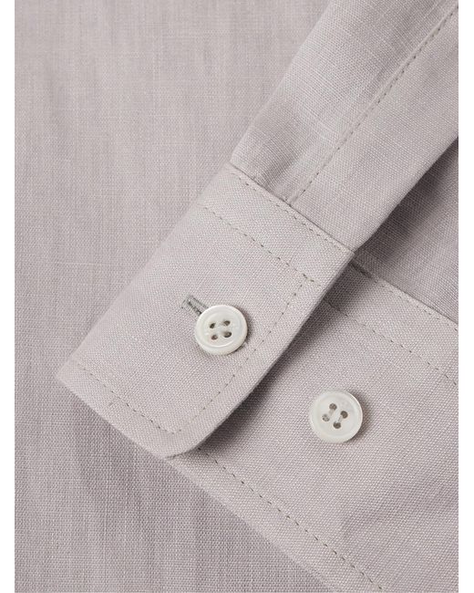 Gabriela Hearst White Nicolas Linen Shirt for men