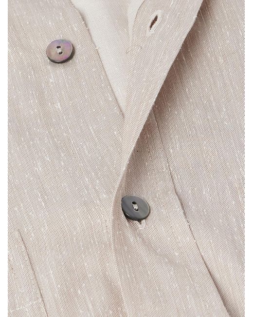 STÒFFA Natural Cotton And Silk-blend Dupioni Shirt for men