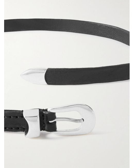 Our Legacy Black 2Cm Leather Belt for men