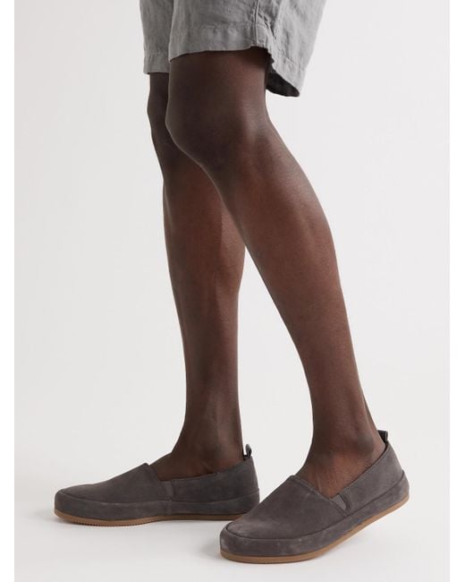 Mulo Brown Suede Loafers for men