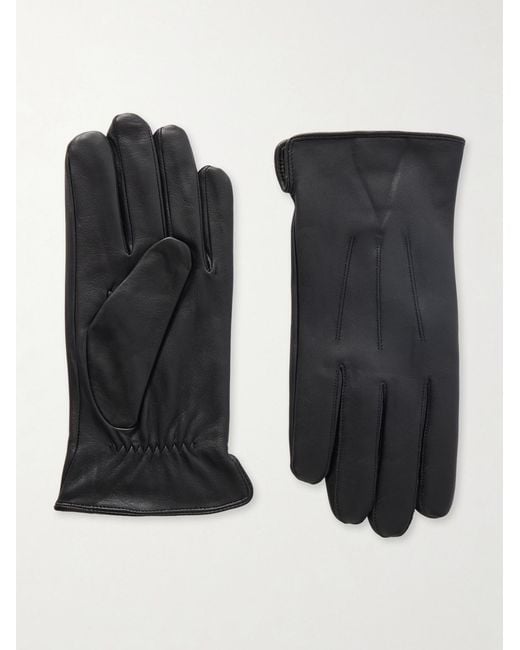 NN07 Black Him 80048 Leather Gloves for men