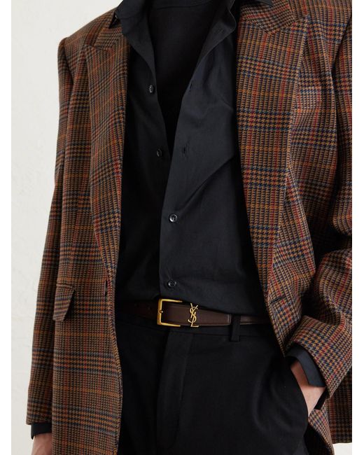 Saint Laurent Red 3cm Leather Belt for men