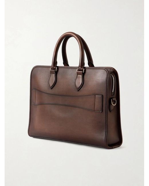 Berluti Brown Un Jour Leather Briefcase for men