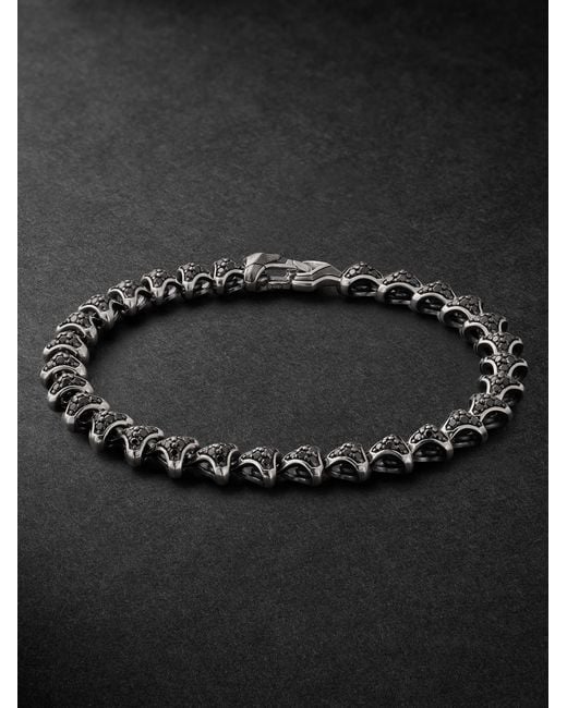 David Yurman Black Armory Sterling Silver Diamond Bracelet for men