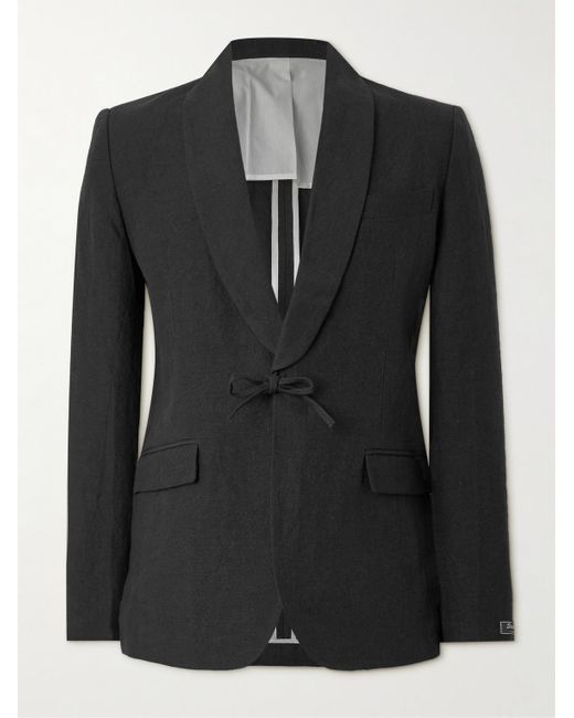 A Kind Of Guise Black Shinji Linen Suit Jacket for men